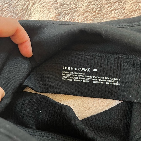 Torrid ribbed scoop neck bralette size 00 - Picture 4 of 5